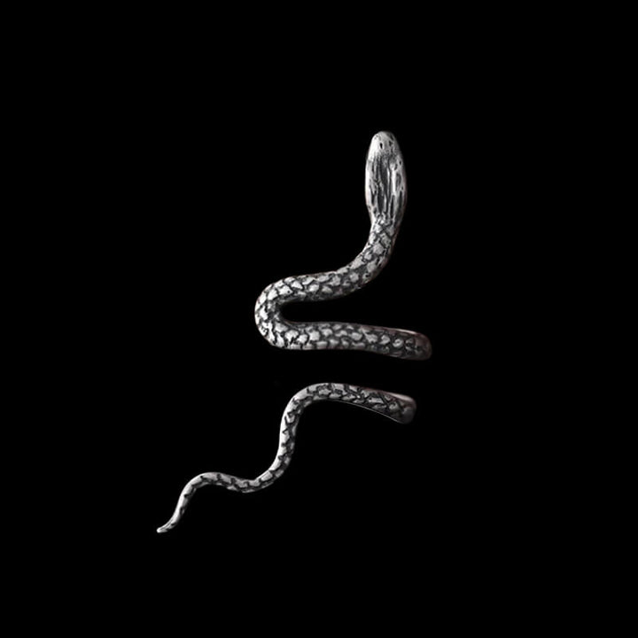 Coiled Snake 925 Sterling Silver Ear Cuffs