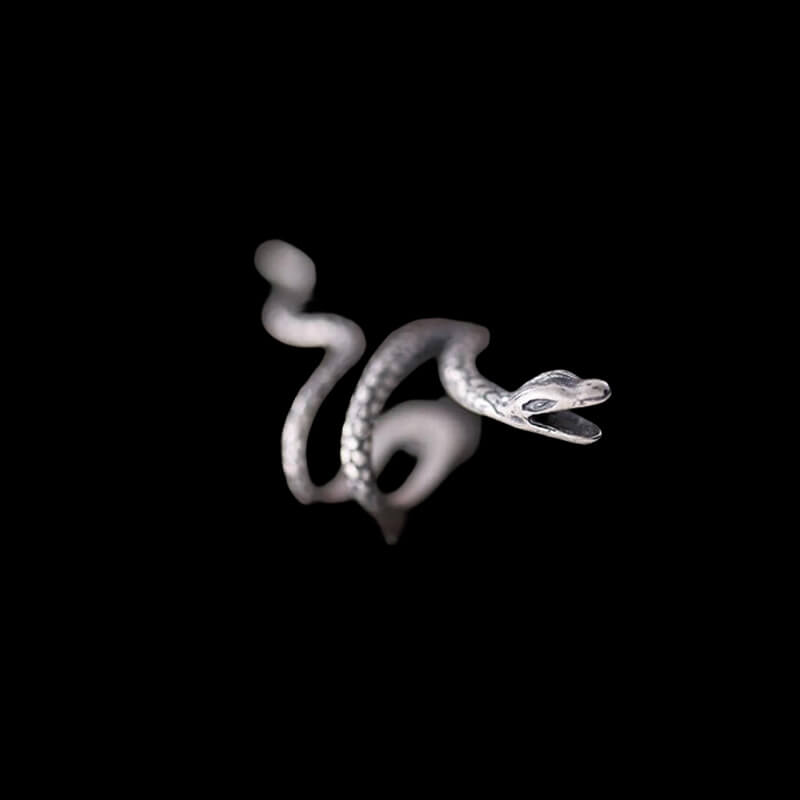 Coiled Snake 925 Sterling Silver Ear Cuffs