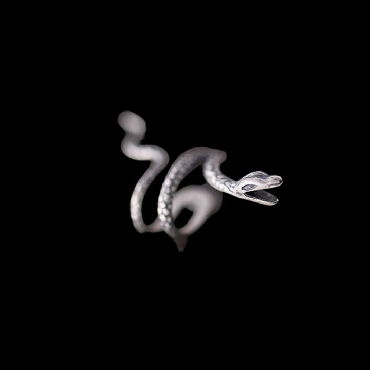 Coiled Snake 925 Sterling Silver Ear Cuffs