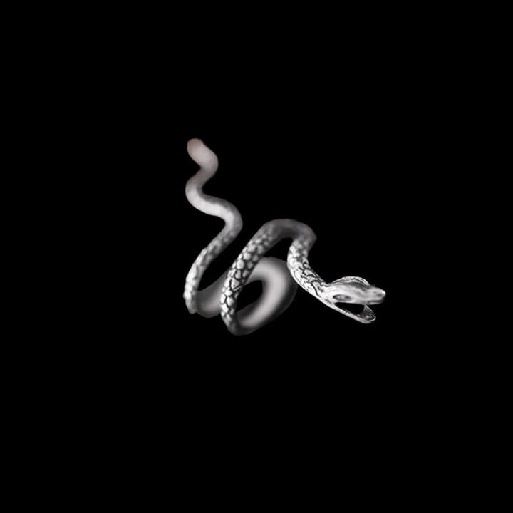 Coiled Snake 925 Sterling Silver Ear Cuffs