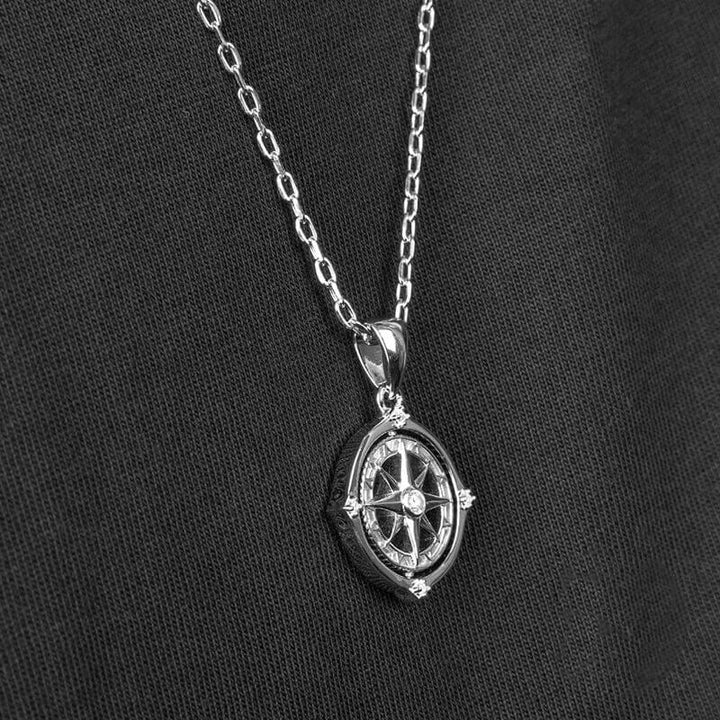 Compass 925 Sterling Silver Pendant 05 | RoyalLuster.com