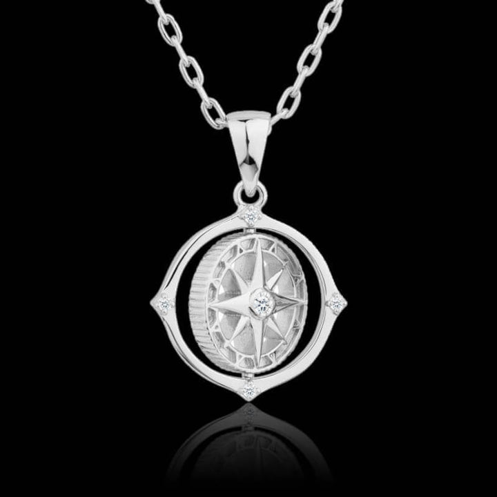 Compass 925 Sterling Silver Pendant 06 | RoyalLuster.com