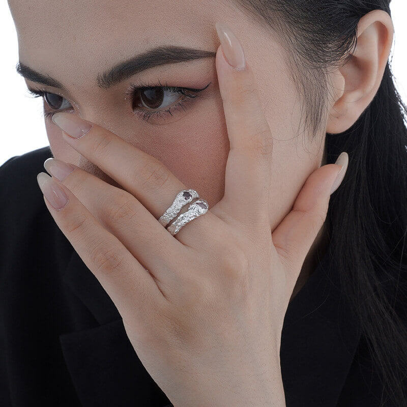 Crack Eye 925 Sterling Silver Ring 02 | RoyalLuster.com