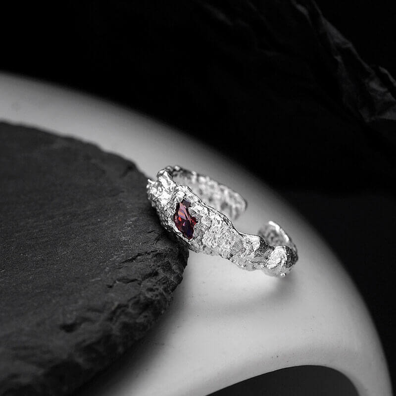 Crack Eye 925 Sterling Silver Ring 04 | RoyalLuster.com