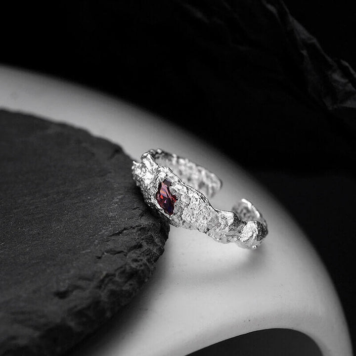 Crack Eye 925 Sterling Silver Ring 04 | RoyalLuster.com