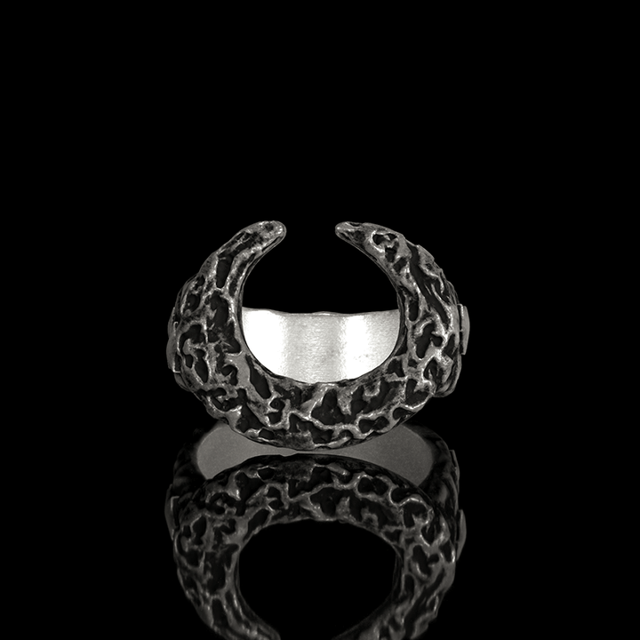 Crescent Moon 925 Sterling Silver Ring