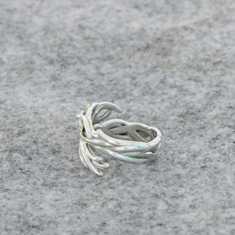 Cross Thorns 925 Sterling Silver Adjustable Ring 04 | RoyalLuster.com
