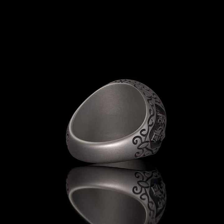 Cross Archangel Guardian Sterling Silver Ring