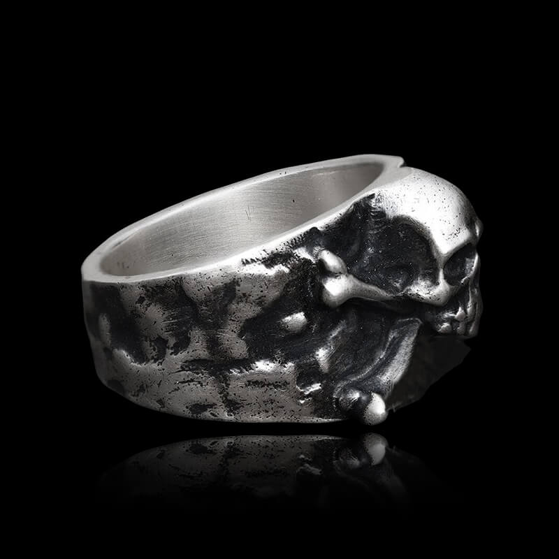 Crossbones Pirate 999 Sterling Silver Skull Ring