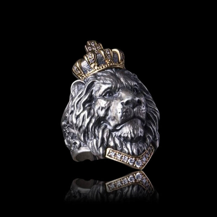 Crown Lion King 925 Sterling Silver Ring