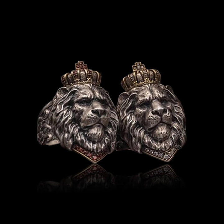 Crown Lion King 925 Sterling Silver Ring