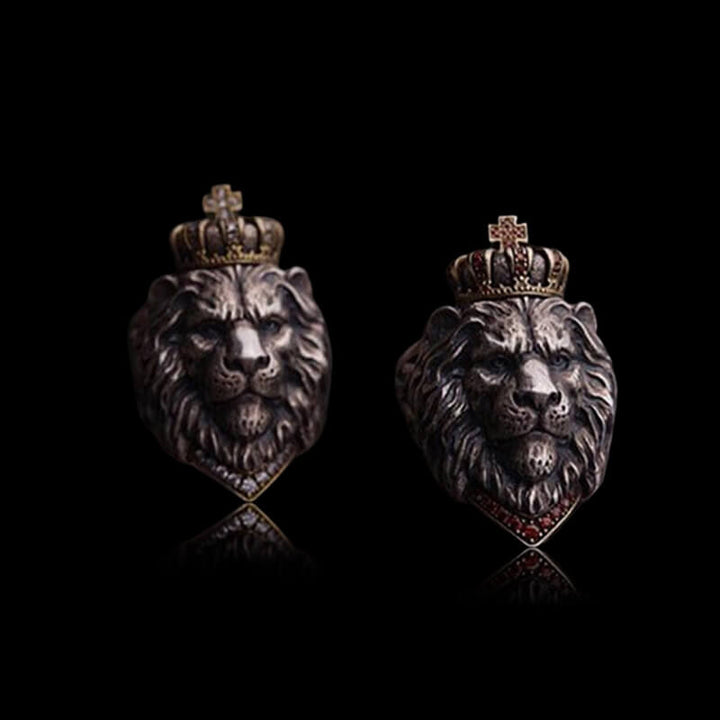 Crown Lion King 925 Sterling Silver Ring