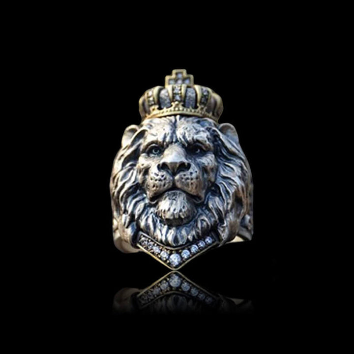 Crown Lion King 925 Sterling Silver Ring