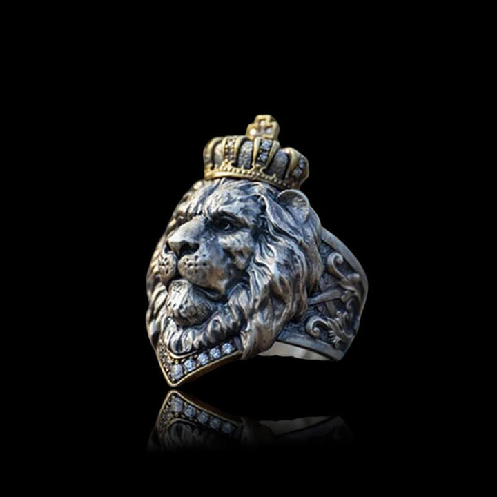 Crown Lion King 925 Sterling Silver Ring