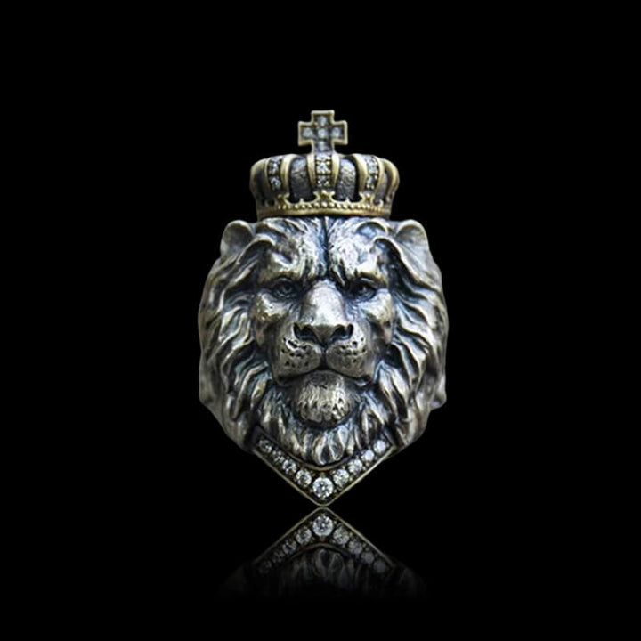 Crown Lion King 925 Sterling Silver Ring