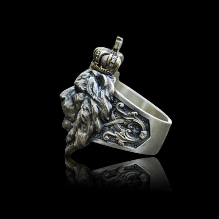 Crown Lion King 925 Sterling Silver Ring
