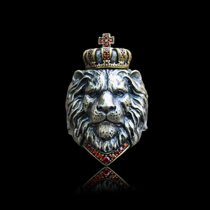 Crown Lion King 925 Sterling Silver Ring