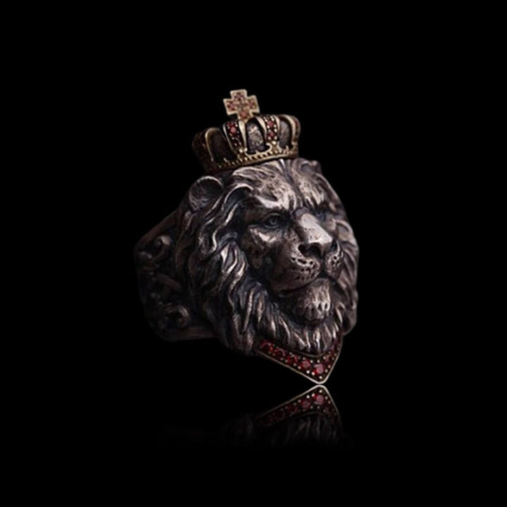 Crown Lion King 925 Sterling Silver Ring