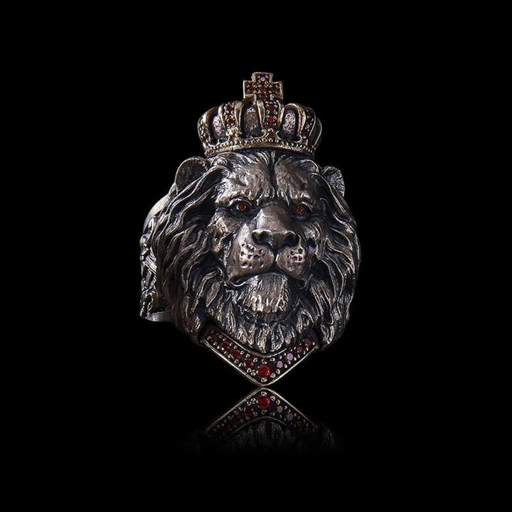 Crown Lion King 925 Sterling Silver Ring