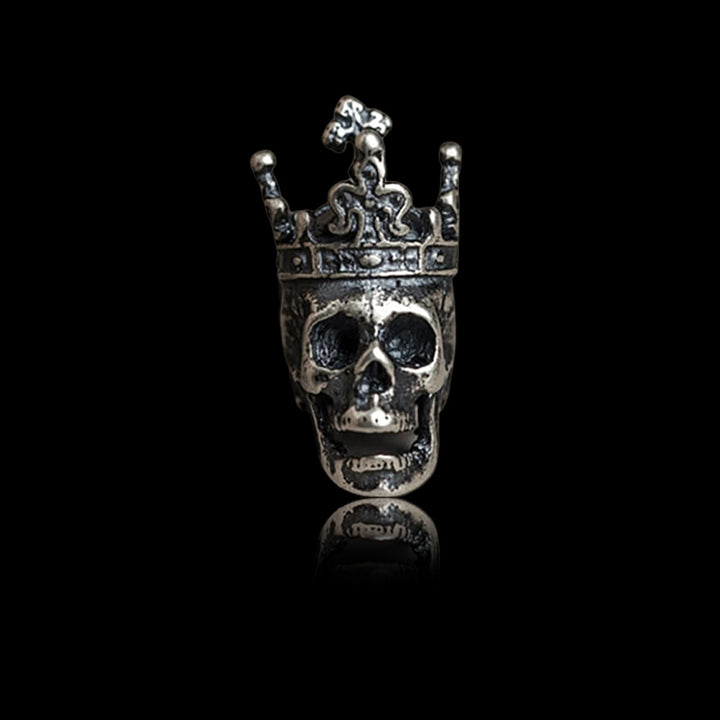 Crowned Skull King 925 Sterling Silver Stud Earrings