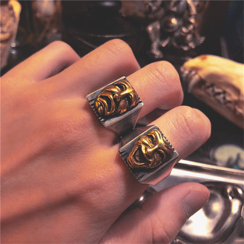 Cry Laugh 925 Sterling Silver Clown Ring 05 | RoyalLuster.com