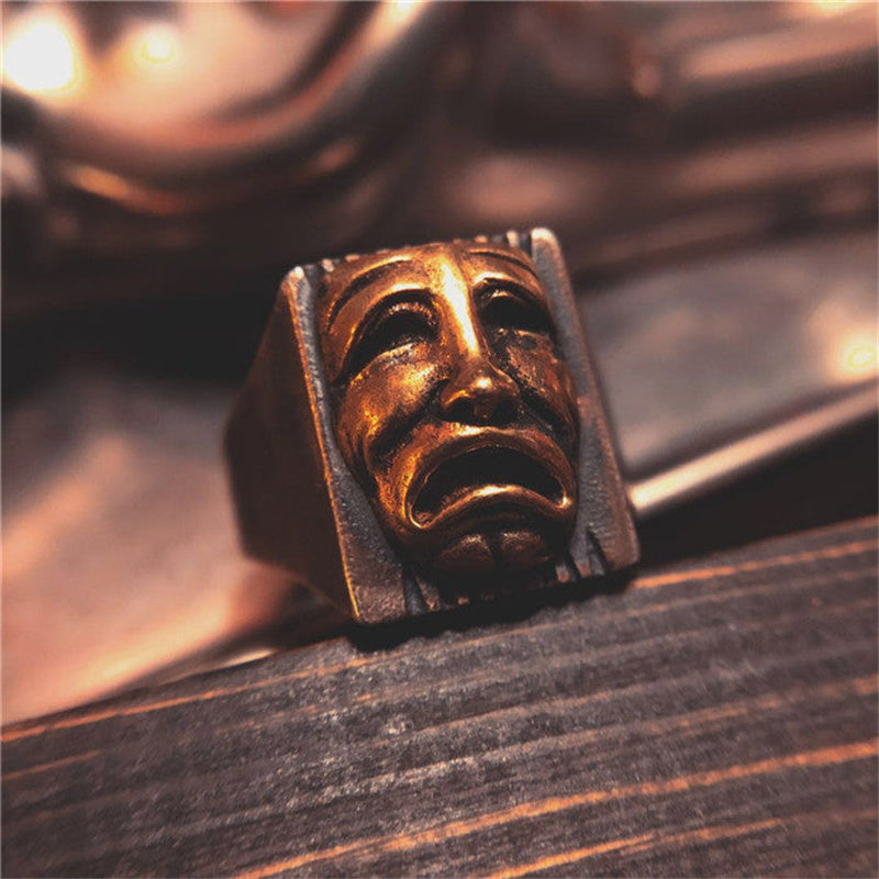 Cry Laugh 925 Sterling Silver Clown Ring