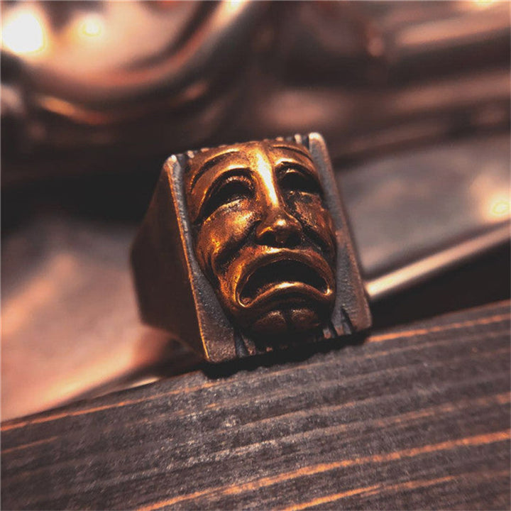 Cry Laugh 925 Sterling Silver Clown Ring