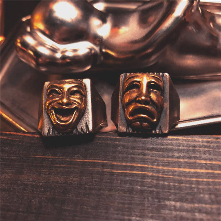 Cry Laugh 925 Sterling Silver Clown Ring