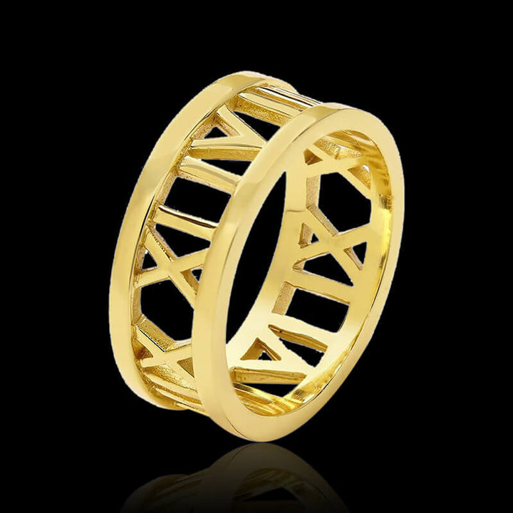 Custom Roman Numeral 925 Sterling Silver Ring 03 | RoyalLuster.com