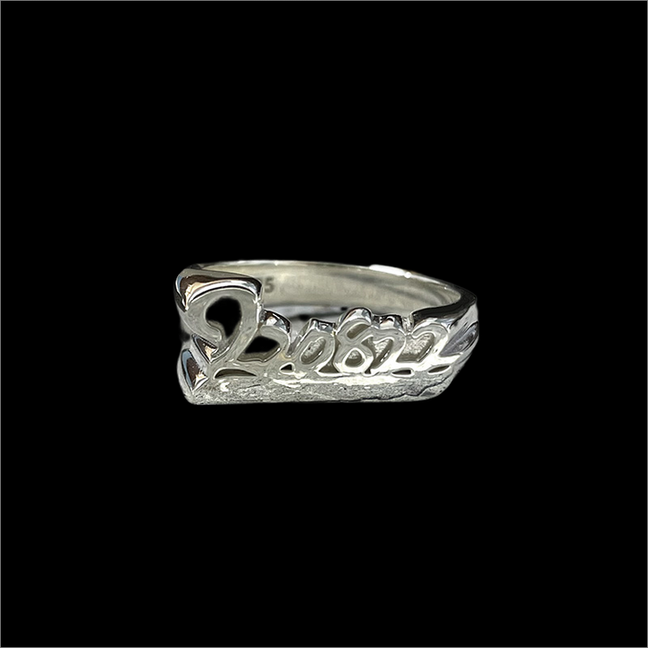 Custom 925 Sterling Silver Script Name Ring