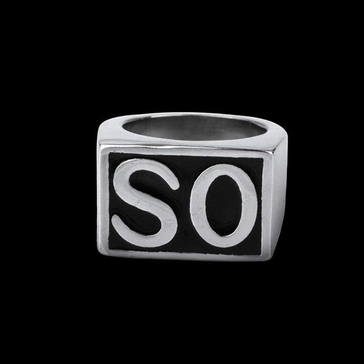 Custom Double Letter 925 Sterling Silver Ring