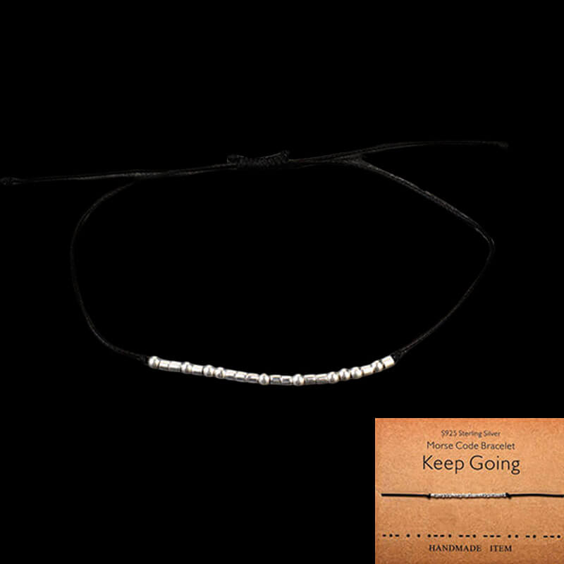 Custom Morse Code 925 Sterling Silver Bracelet