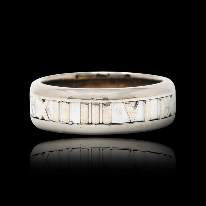 Custom Roman Numerals 925 Sterling Silver Ring