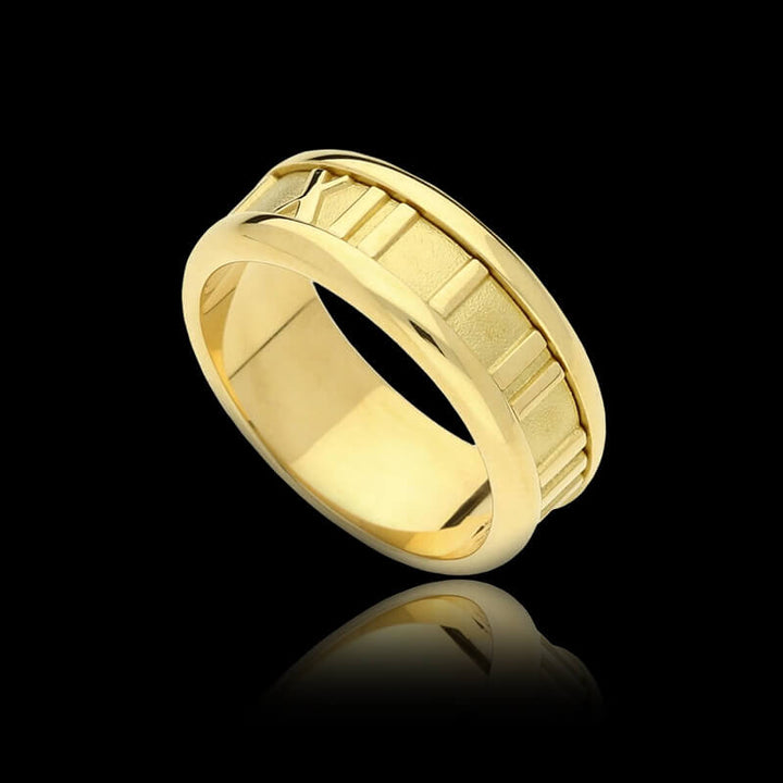 Custom Roman Numerals 925 Sterling Silver Ring