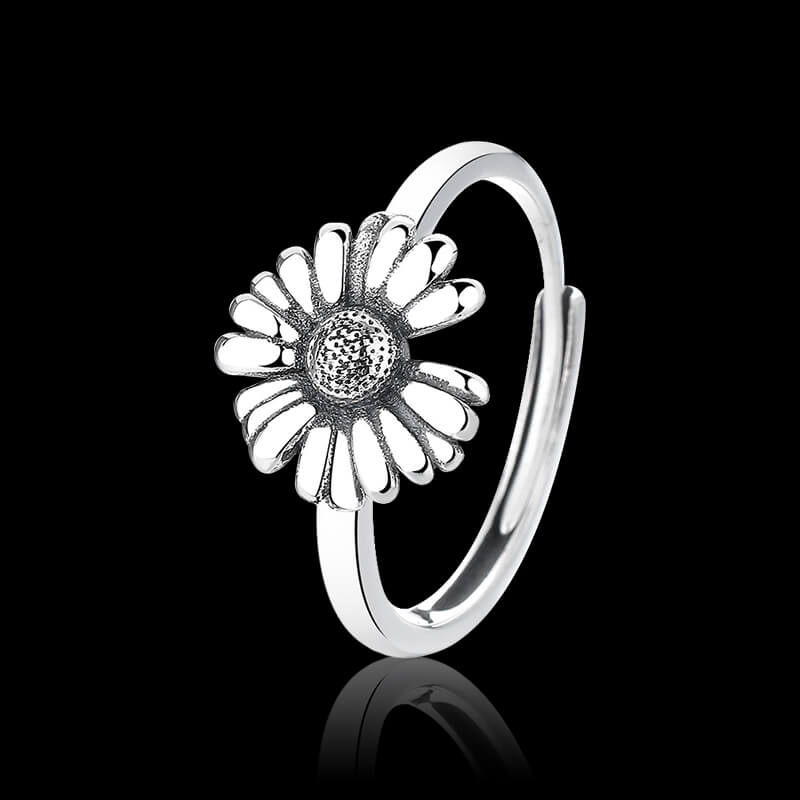 Daisy 925 Sterling Silver Open Ring 03 | RoyalLuster.com
