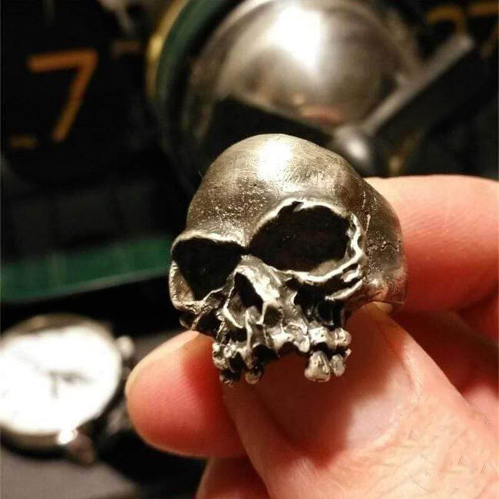 Dark Retro 925 Sterling Silver Skull Ring