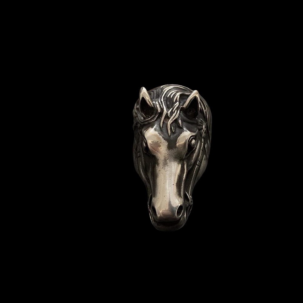 Horse Head 925 Sterling Silver Ring