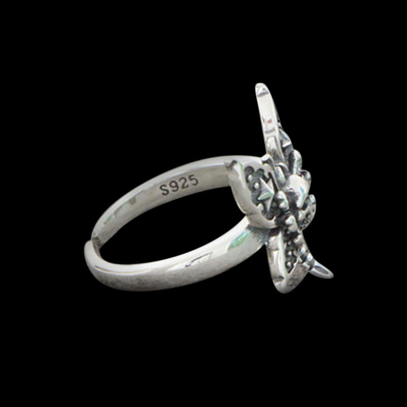 Death Head Moth 925 Sterling Silver Ring