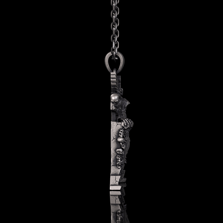 Death Regal Throne Sterling Silver Pendant