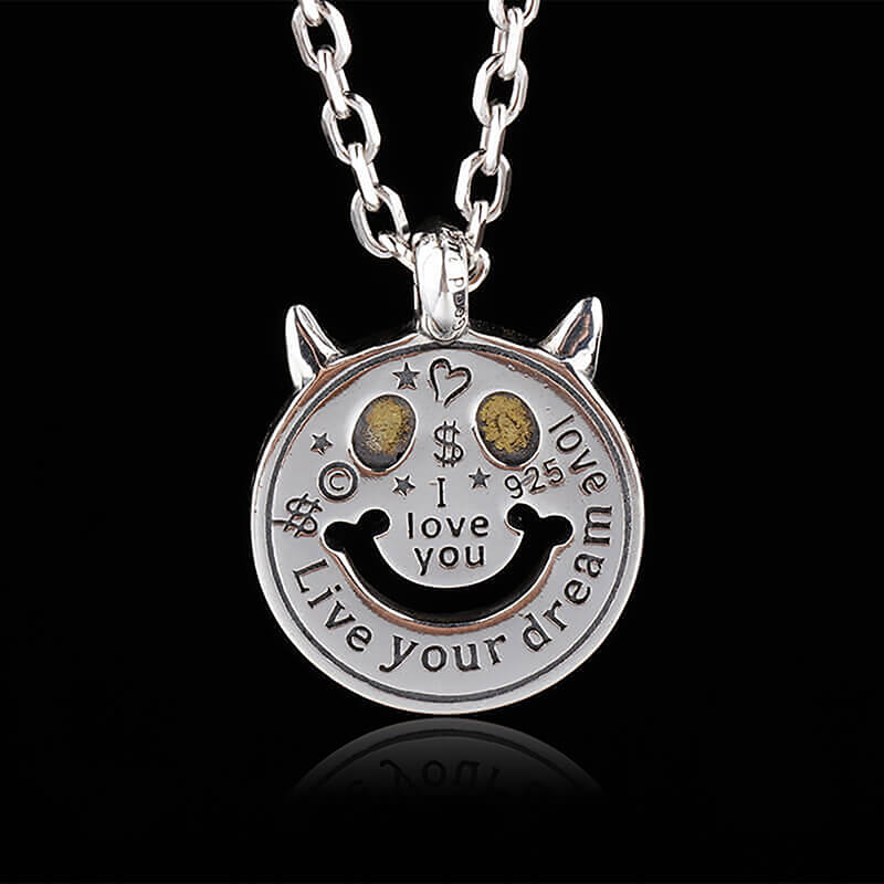 Demon Dollar Sign 925 Sterling Silver Pendant 03 | RoyalLuster.com