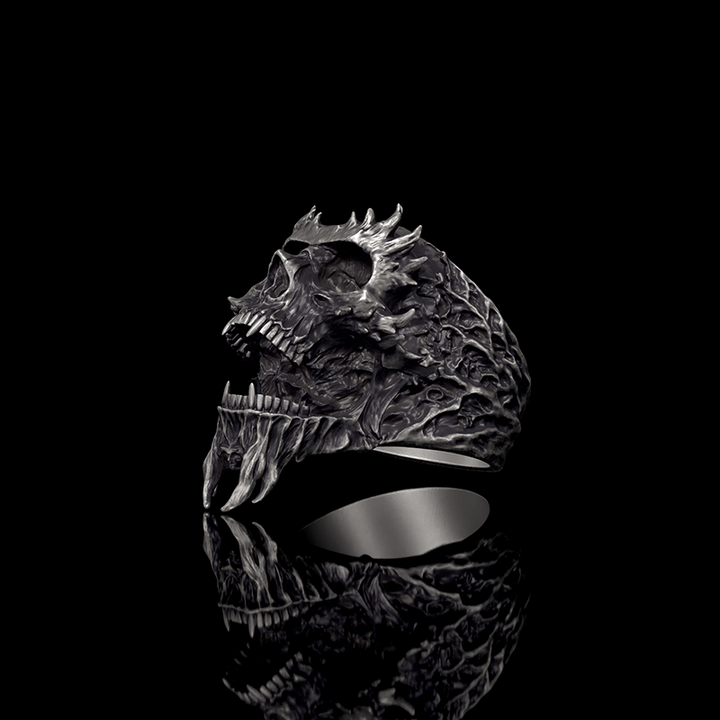 Demon Skull 925 Sterling Silver Ring