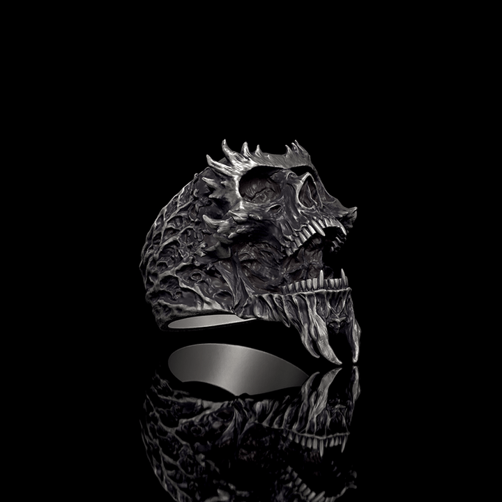 Demon Skull 925 Sterling Silver Ring