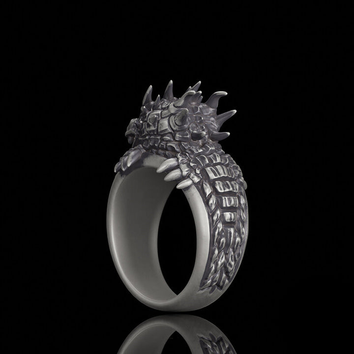 Demonic Dragon Sterling Silver Ring