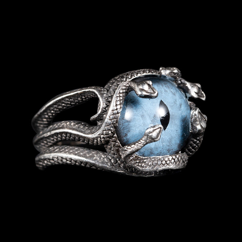 Devil's Eye Snake 925 Sterling Silver Ring