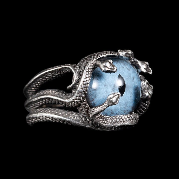 Devil's Eye Snake 925 Sterling Silver Ring