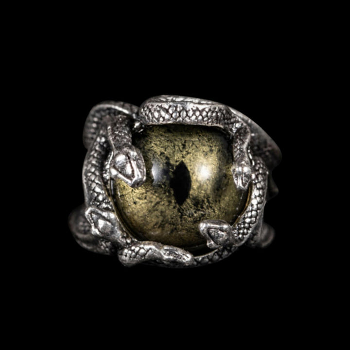 Devil's Eye Snake 925 Sterling Silver Ring