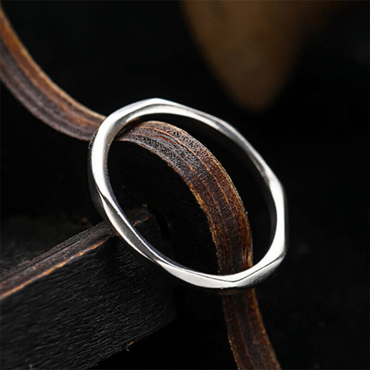 Diamond-Faceted 925 Sterling Silver Couple Ring 05 | RoyalLuster.com