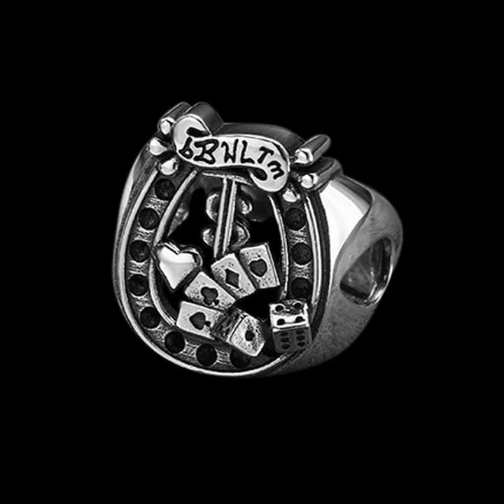 Dollar Poker Dice 925 Sterling Silver Open Ring