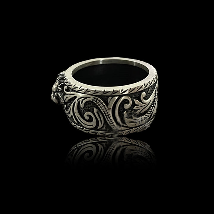 Domineer Lion 925 Sterling Silver Animal Ring