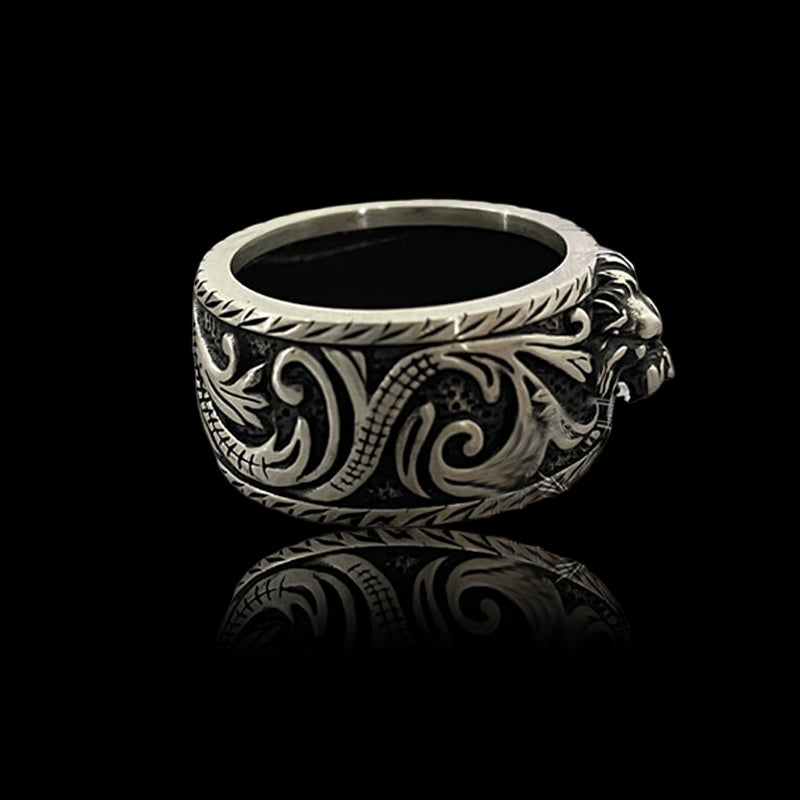 Domineer Lion 925 Sterling Silver Animal Ring